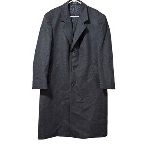 Silver‎ Cloud Coat Men Size 44R Cashmere Wool Blend Trench Overcoat Professional